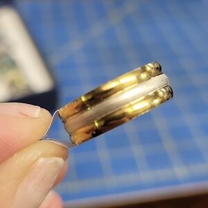 Gold Tone & Silver Tone Ring Size 9 Stainless Steel